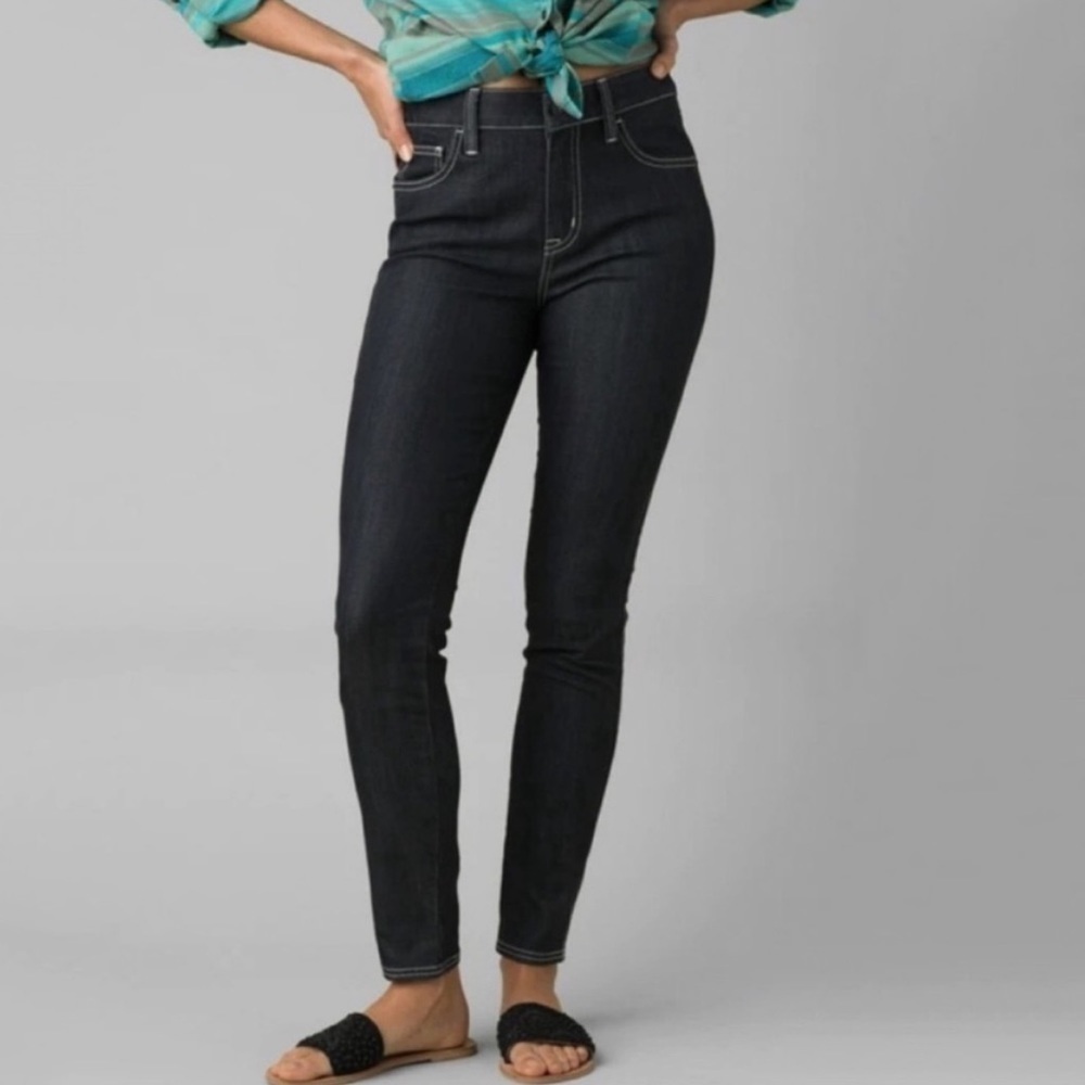 NWT Prana Oday Skinny Jeans in Denim Dark Wash- Regular Inseam